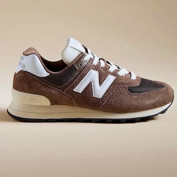 New Balance Shoes - NIB Anthropologie New Balance 574 Sneakers Suede Mushroom Brown M7/W8.5 Retro